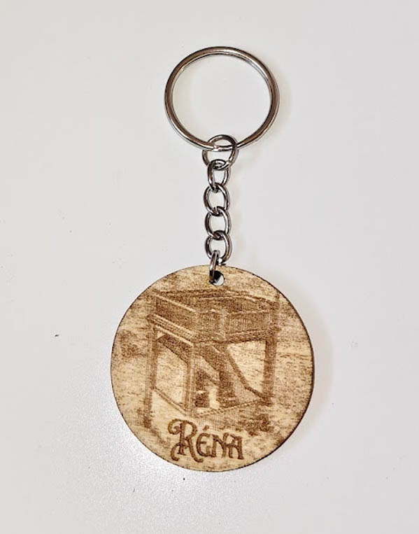 Dřevěná klíčenka Réna Ivančice (Rozhledna Alfonse Muchy) – 4 cm